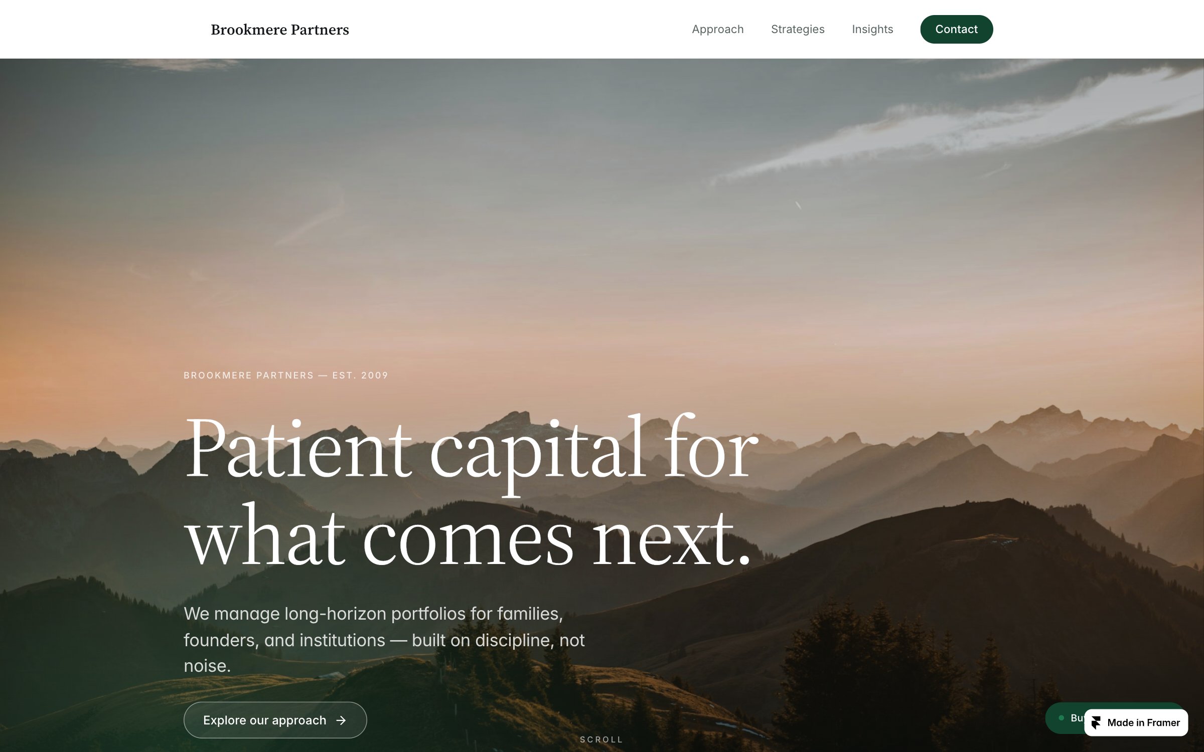 Brookmere, website template preview