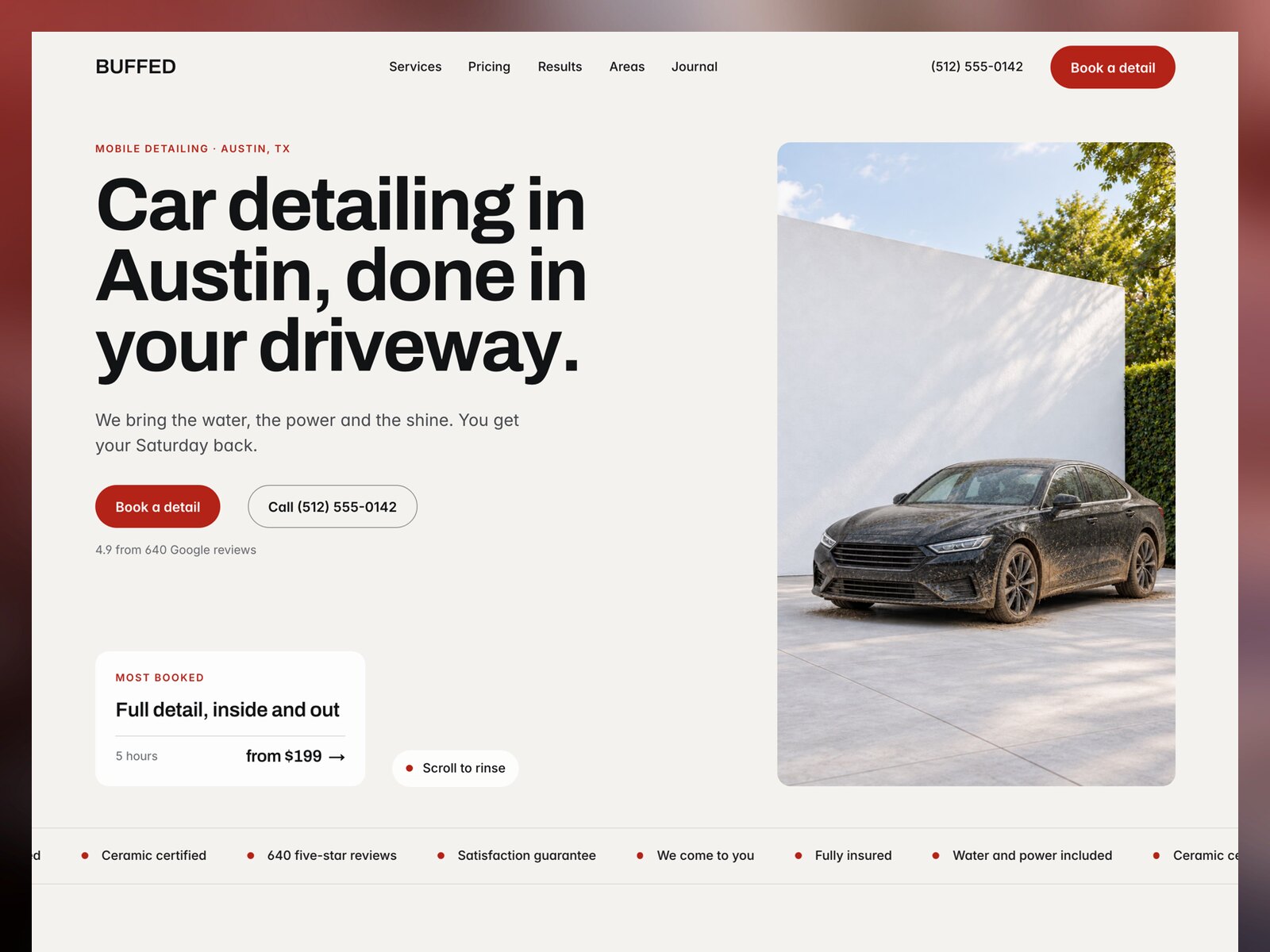 Buffed website template preview