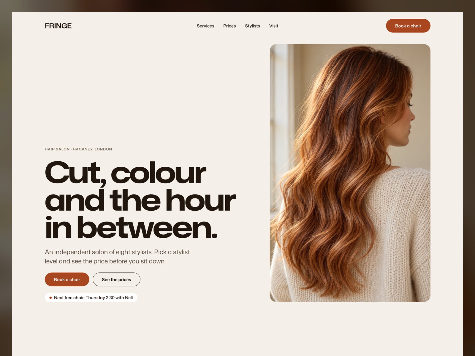 Fringe website template preview
