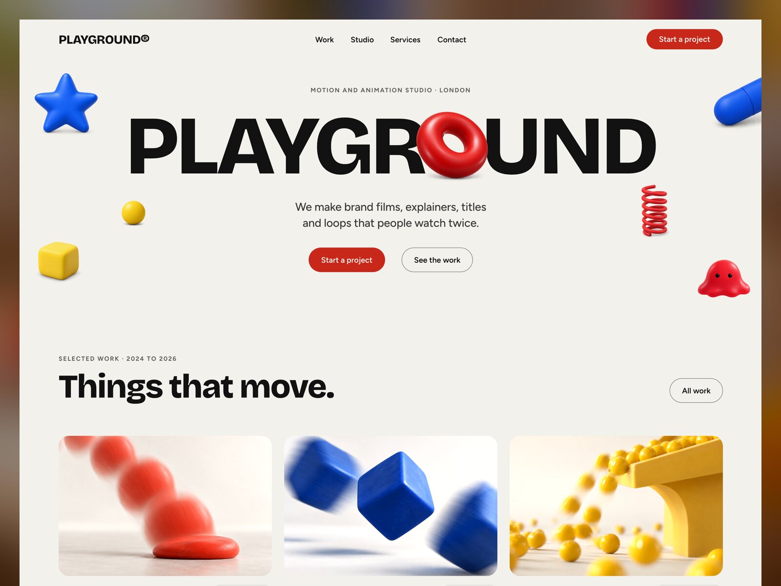 Playground website template preview