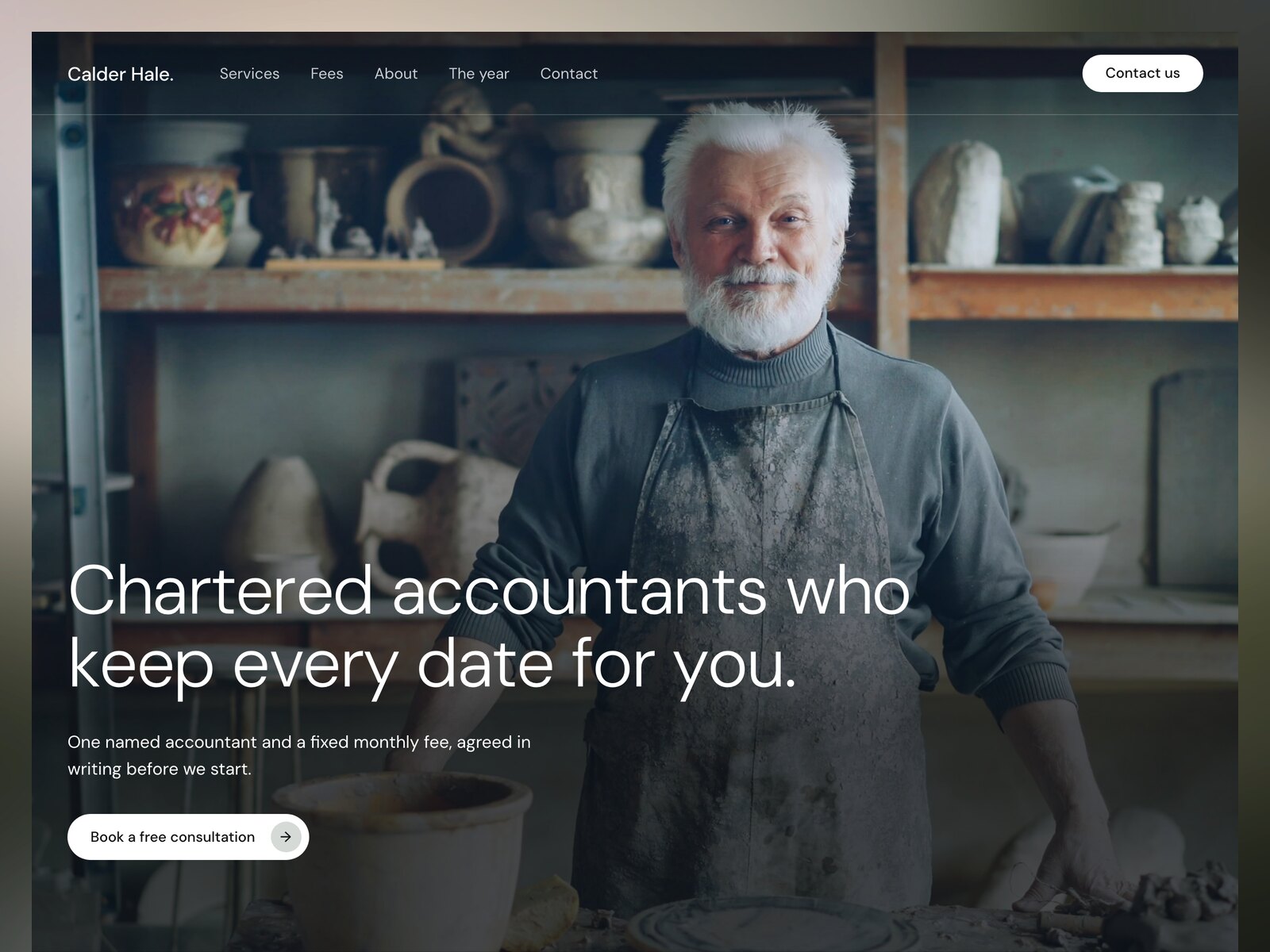 Calder Hale website template preview