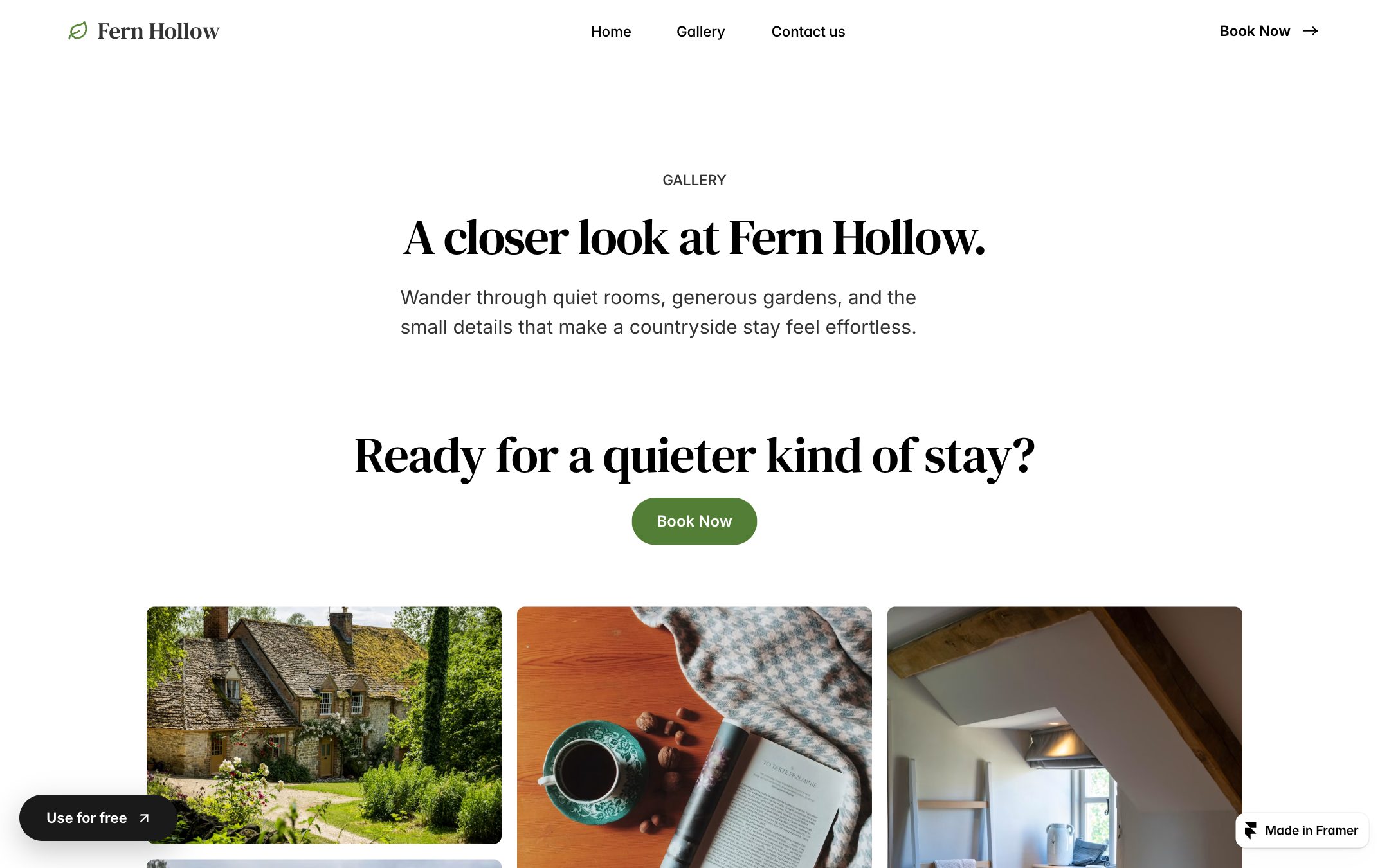 Fern Hollow, inner page
