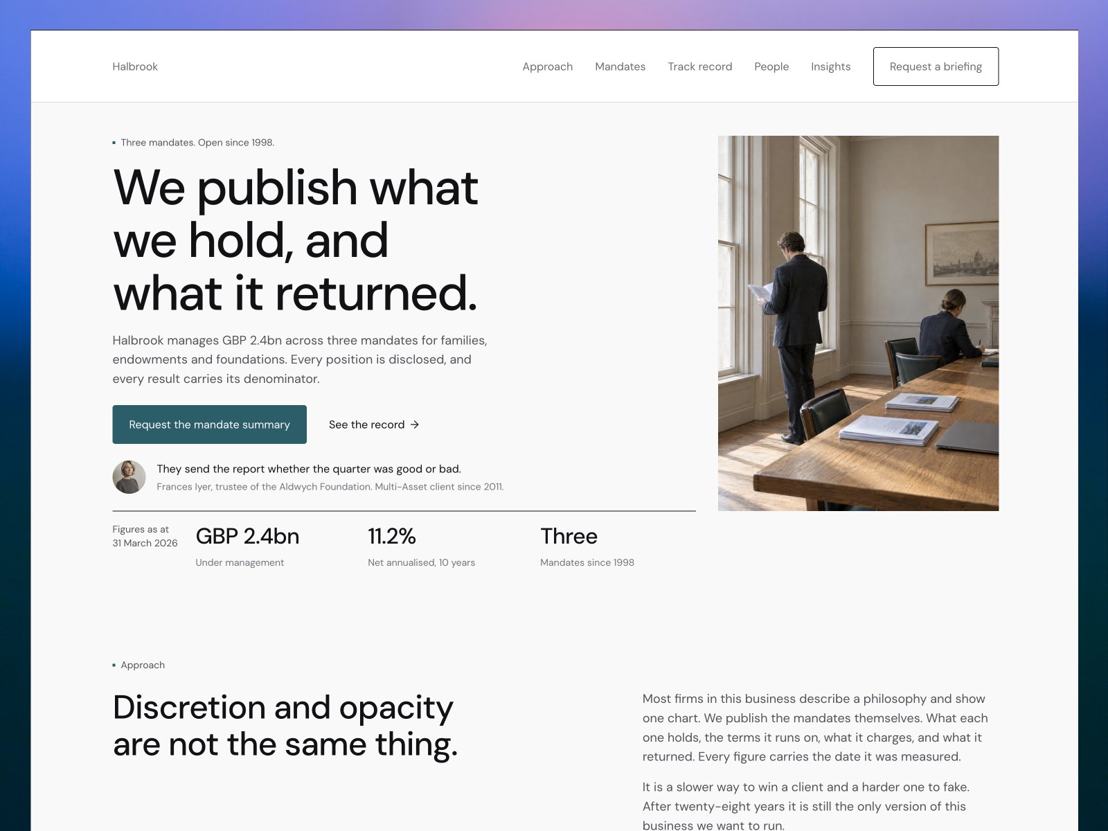 Halbrook website template preview