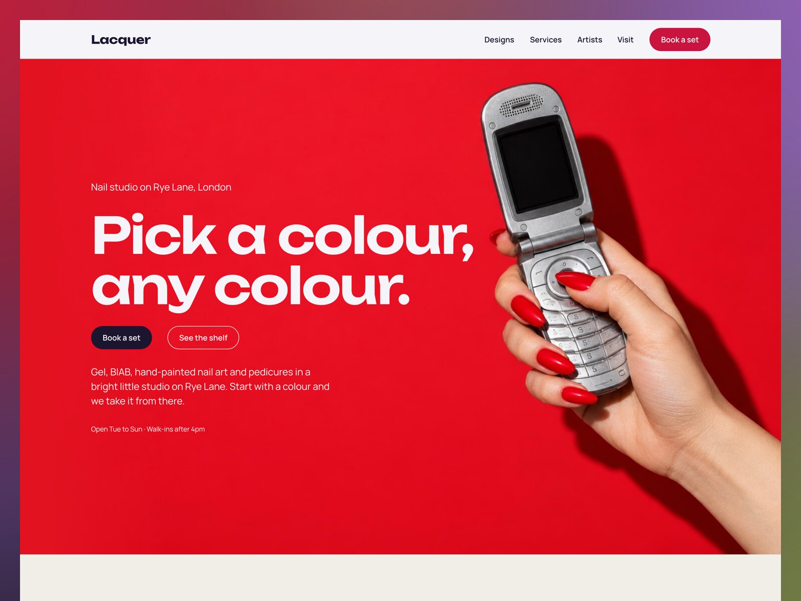 Lacquer Nails website template preview