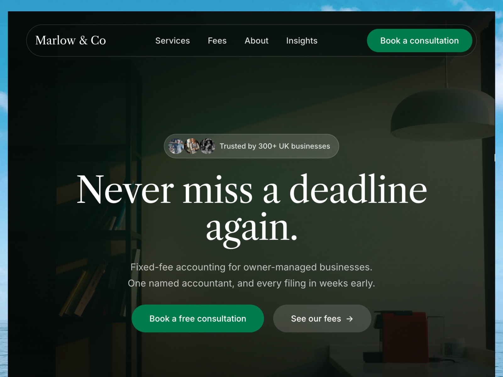 Marlow & Co website template preview